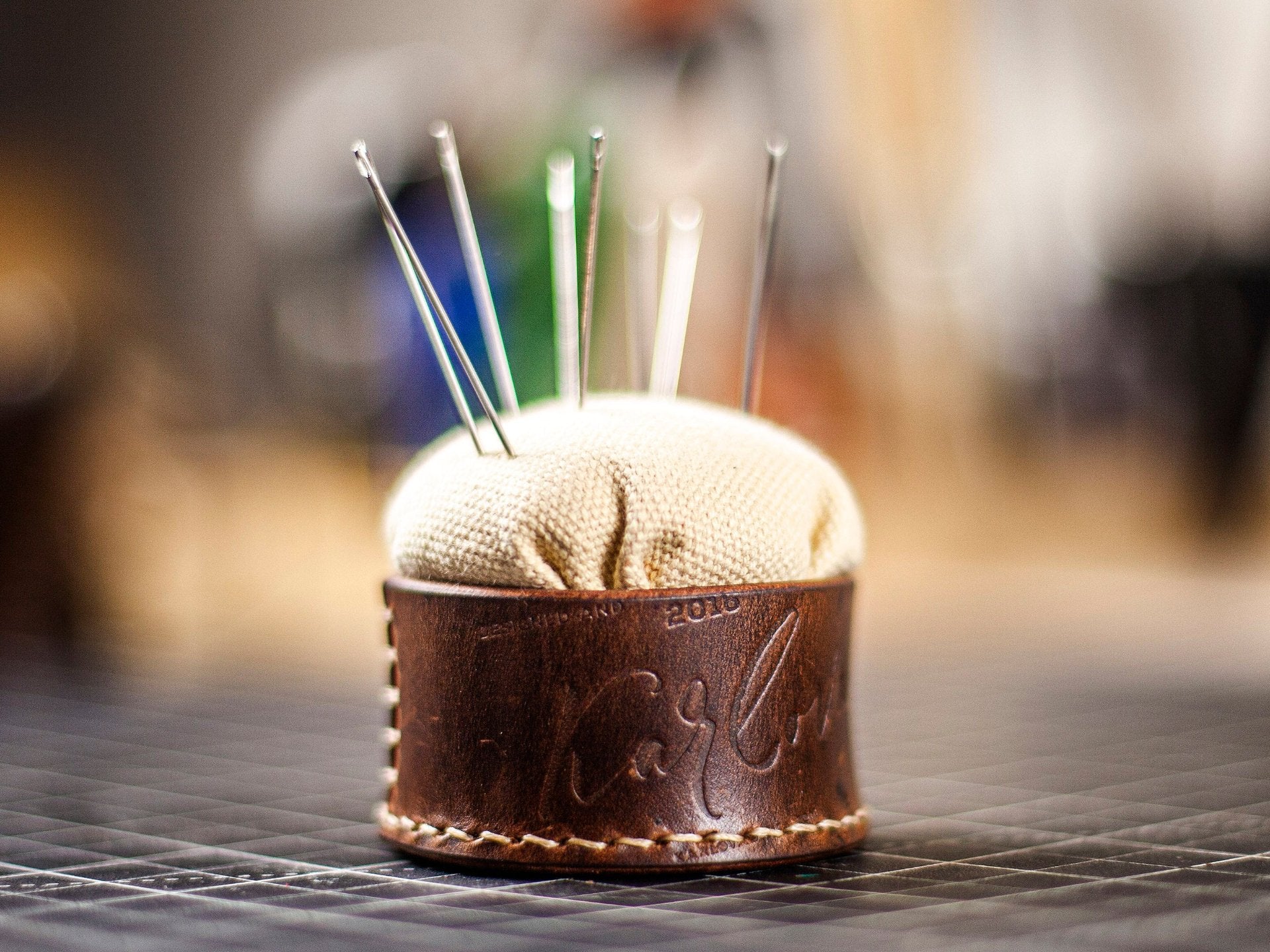 Free Leather and Fabric Pin Cushion Pattern - Download PDF - Video Tutorial - Karlova Design