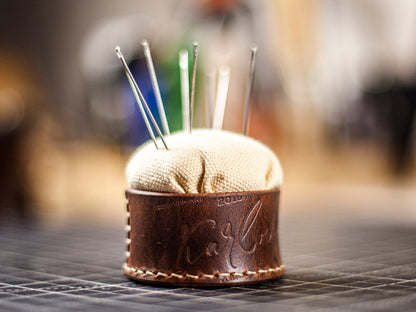 Free Leather and Fabric Pin Cushion Pattern - Download PDF - Video Tutorial - Karlova Design