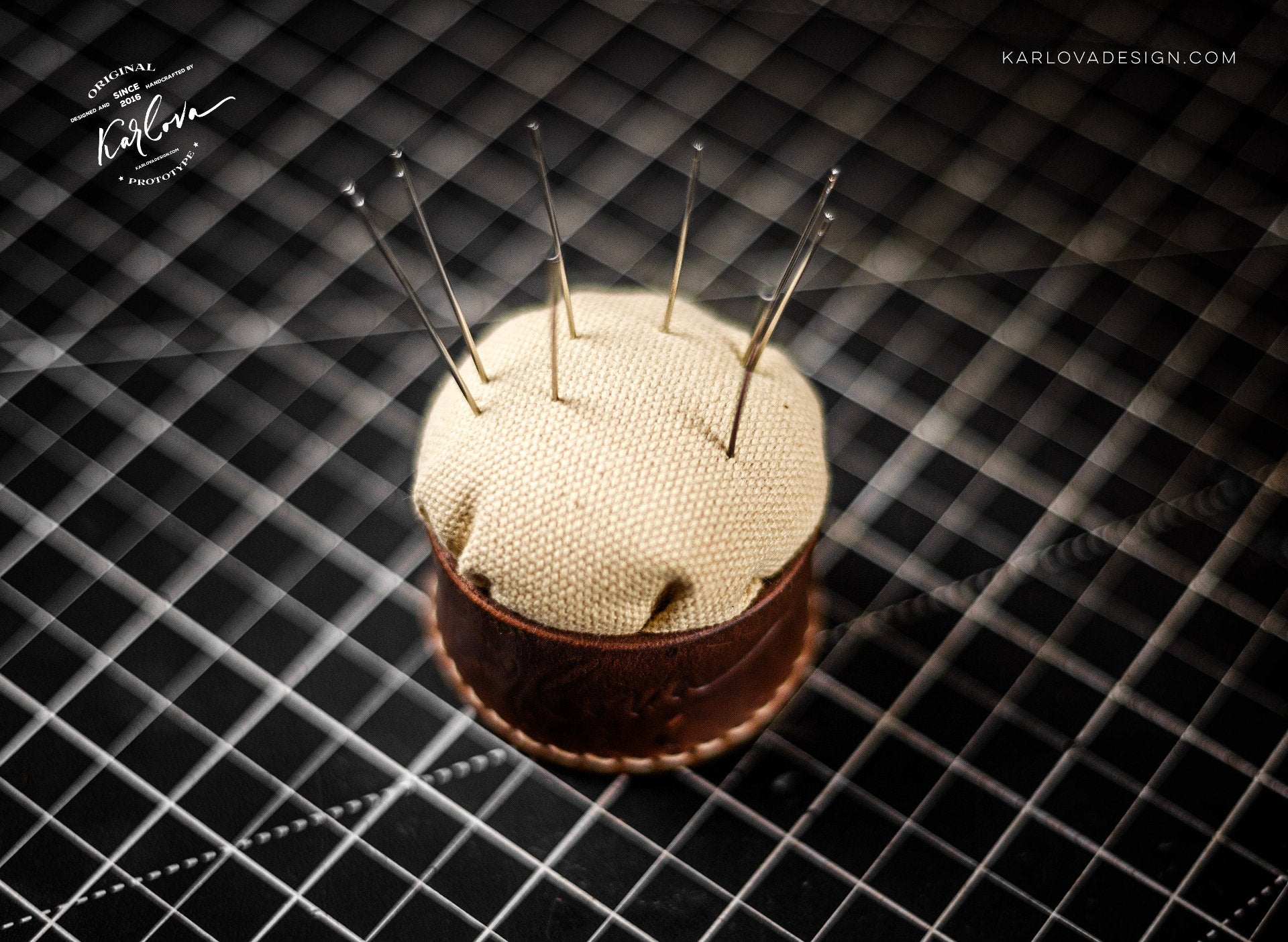 Free Leather and Fabric Pin Cushion Pattern - Download PDF - Video Tutorial - Karlova Design