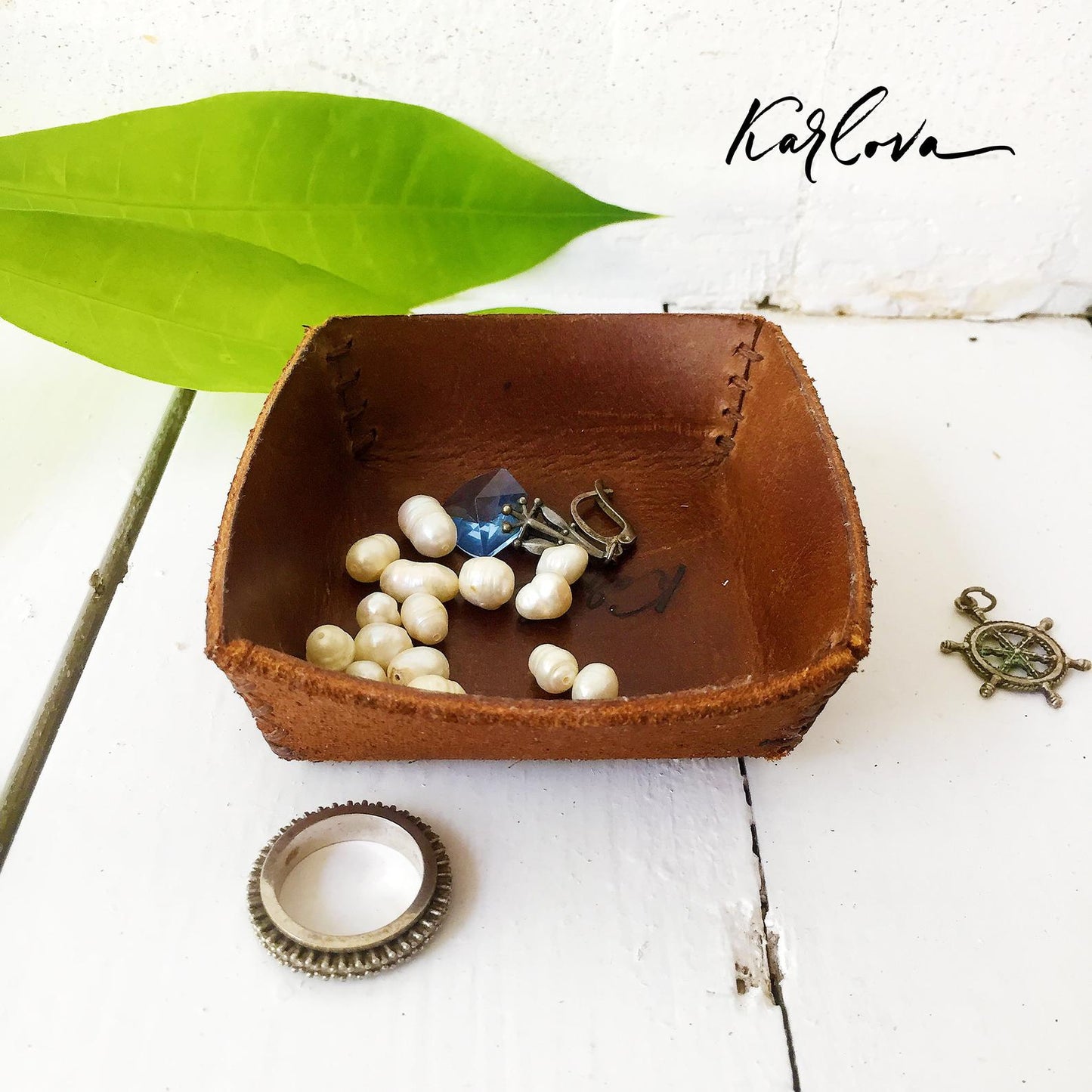 Free Valet Tray Leather Pattern - Download PDF - Video Tutorial - Karlova Design