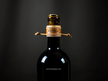 Free Wine Drip Catchers Leather Pattern - PDF Download - Video Tutorial - Karlova Design