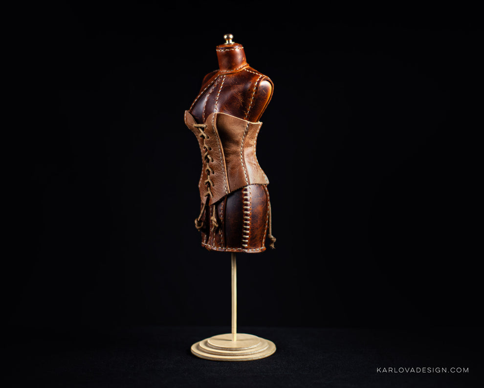 Corset for Mini Dress Form Leather Craft PDF + SVG Pattern Download wi ...