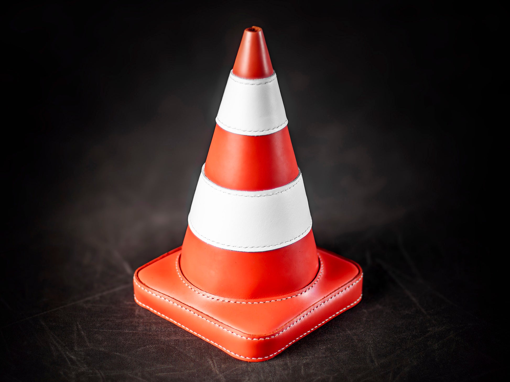 Leather Traffic Cone Pattern and Video Tutorial - PDF, DXF, SVG Template Download.