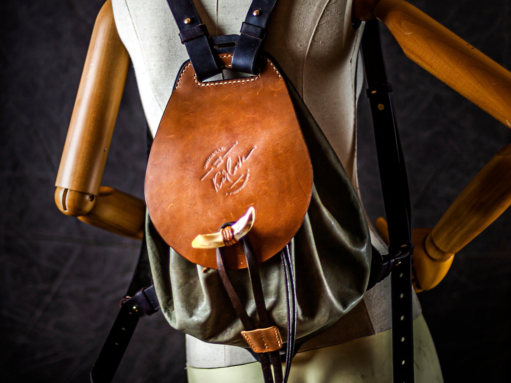 designer sling backpack leather Ole Sack Sling Backpack Leather Craft PDF Pattern Download with Video – Karlova Design