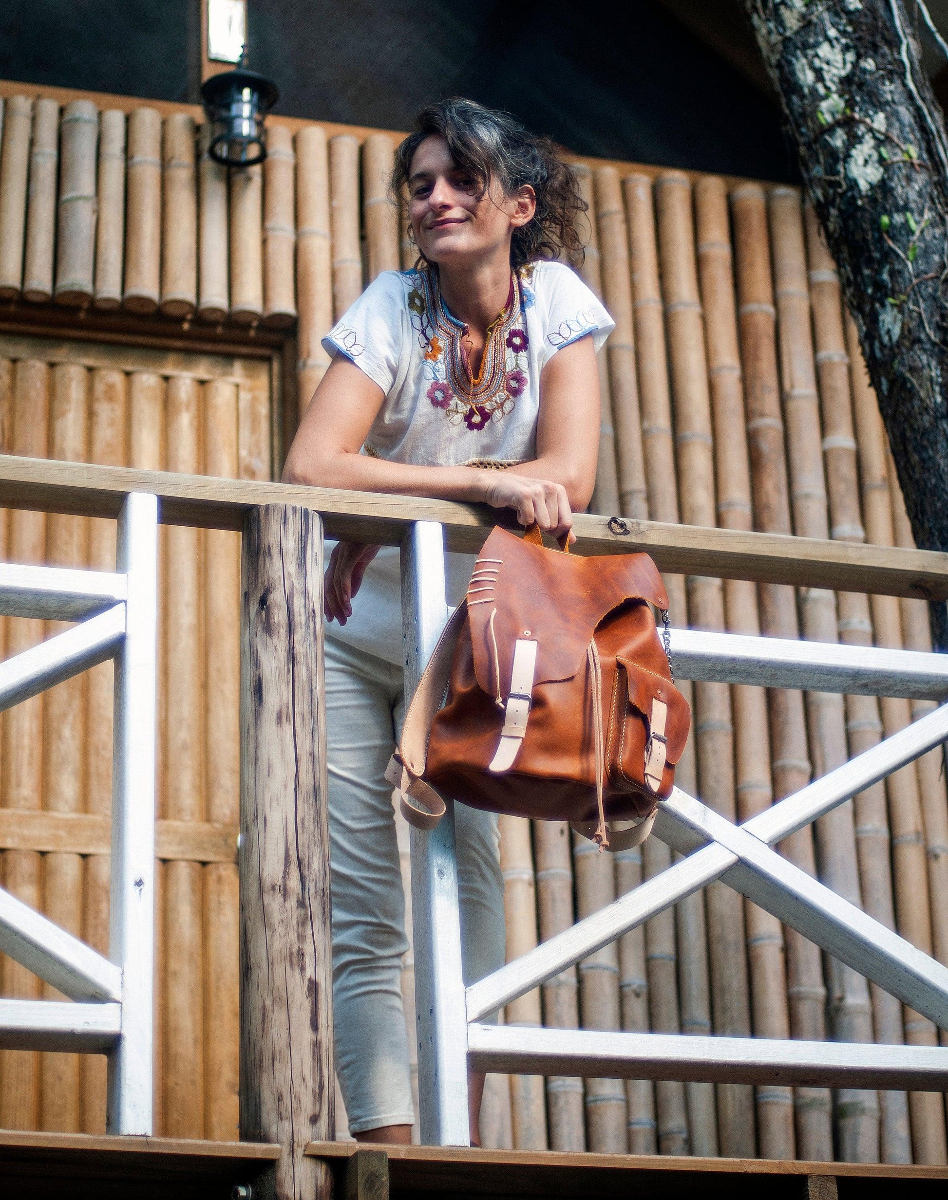 Leather Asymmetrical Backpack Pattern