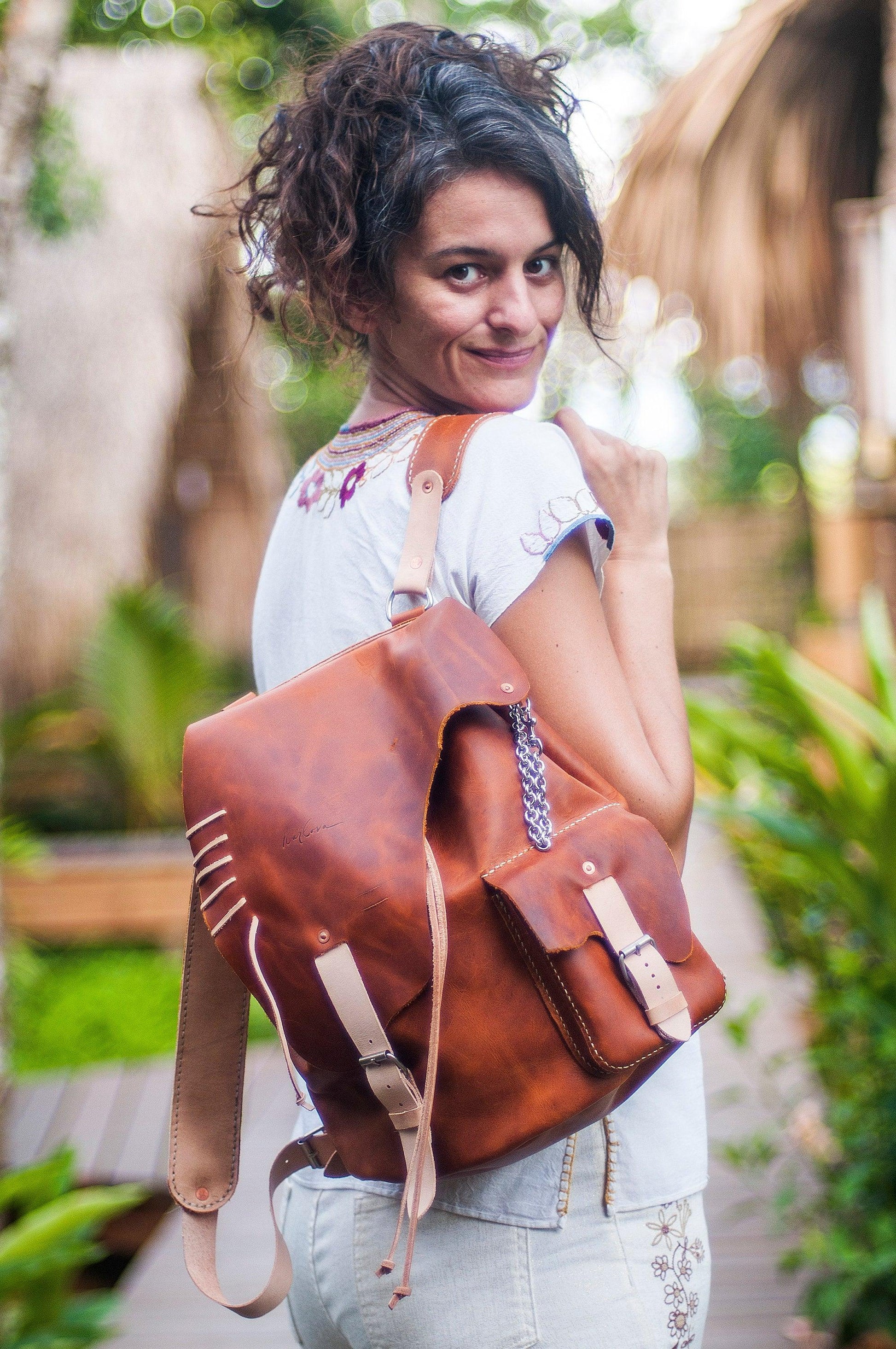 backpack pattern leather Leather Asymmetrical Backpack Pattern